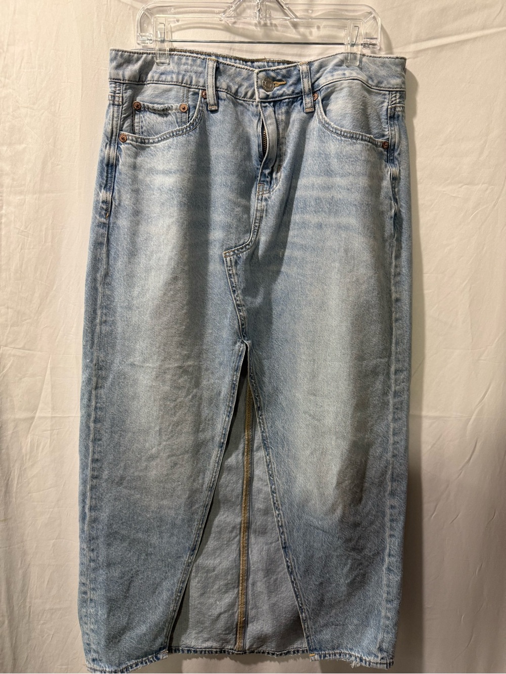 American Eagle Outfitters Light Blue Denim Maxi Skirt